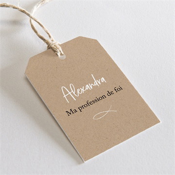 Etiquette profession de foi entre nous tous