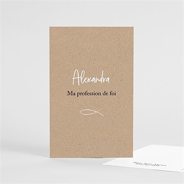 Signet profession de foi entre nous tous portrait - Verso du signet