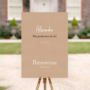 Panneau bienvenue profession-de-foi entre nous tous
