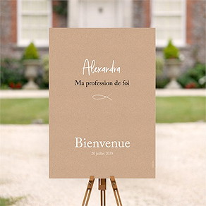 Panneau bienvenue profession de foi entre nous tous