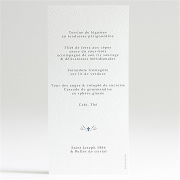 Menu profession-de-foi fondamental - Dos du menu