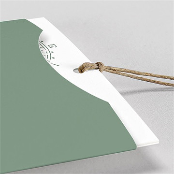 Faire-part mariage passeport tropical pochette - Détail du faire-part