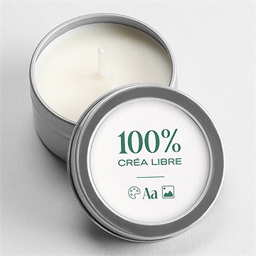 Bougie confirmation vierge personnalisable argent