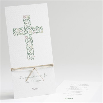 Menu profession de foi croix nature