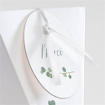 Boîte de dragées profession de foi croix et feuillage étui - Détail de la boîte
