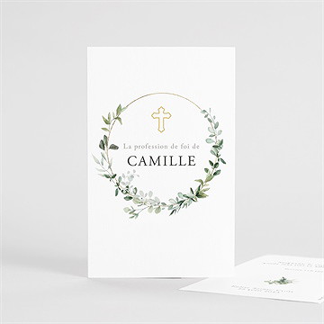 Signet profession de foi solennel portrait - Devant du signet