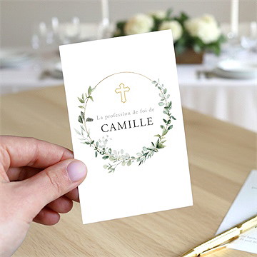 Signet profession de foi solennel portrait - Mise en situation