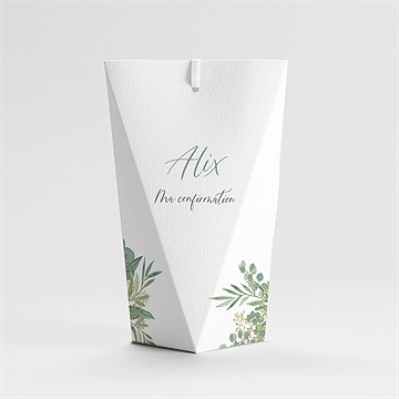 Boîte de dragées confirmation reflet d'une croix étui - Dos de la boîte