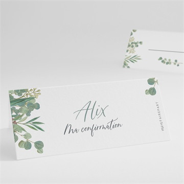 Marque-place confirmation reflet d'une croix étui