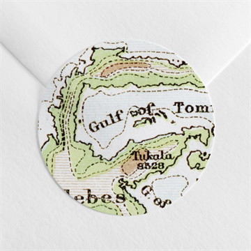 Sticker mariage carte du monde