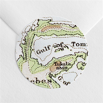 Sticker mariage carte du monde