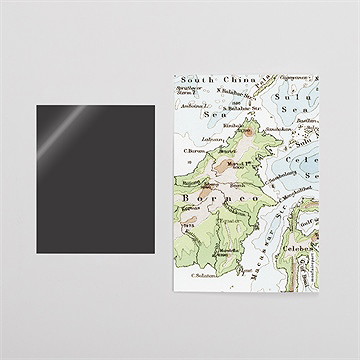 Remerciement mariage carte du monde - Dos du remerciement