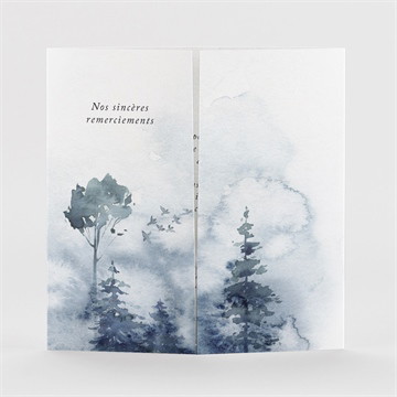 Remerciement décès brume lumineuse 2 volets