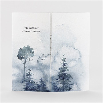 Remerciement décès brume lumineuse 2 volets