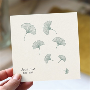 Faire-part décès ginkgo