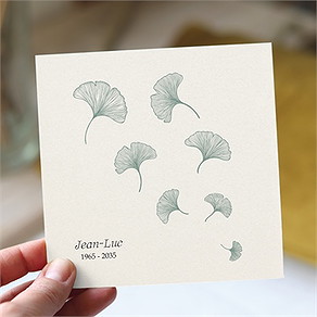 Faire-part décès ginkgo
