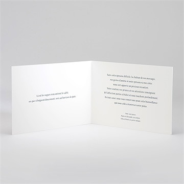 Remerciement décès empreinte aquarelle paysage - Intérieur du remerciement