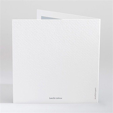 Remerciement décès empreinte aquarelle plié - Dos du faire-part