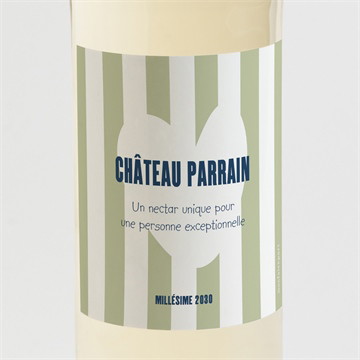 Étiquette de bouteille demande parrain marraine 10 commandements d’un parrain