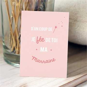 Carte demande parrain marraine ma bonne fée