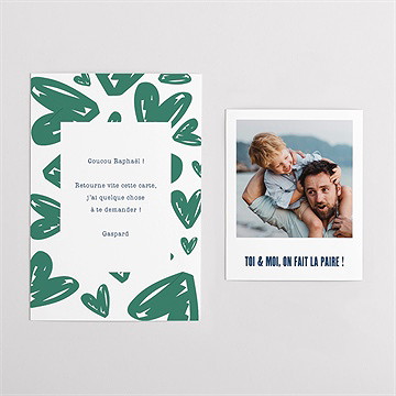 Carte demande parrain marraine on fait la paire ! - Mise en situation