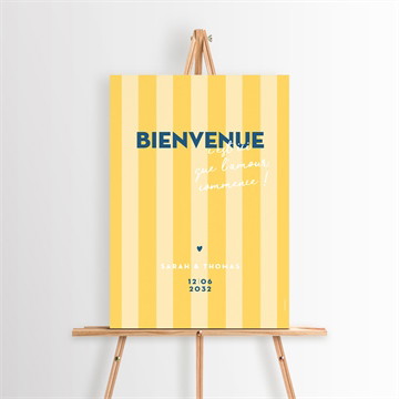 Panneau bienvenue amour d'été