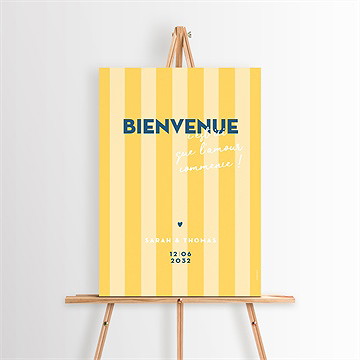 Panneau bienvenue mariage amour d'été
