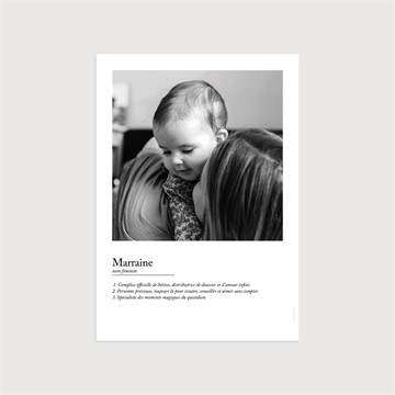 Affiche demande parrain marraine définition marraine