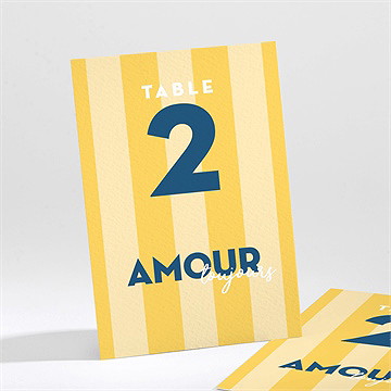 Numéro de table mariage amour d'été - Mise en situation