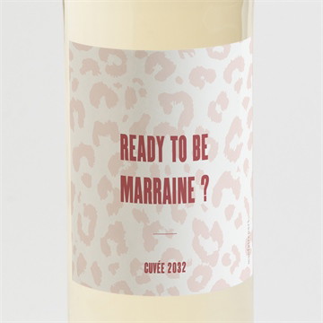 Étiquette de bouteille demande parrain marraine ready to be marraine ?