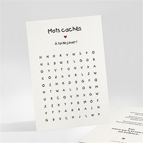 Carte demande parrain marraine mots cachés parrain