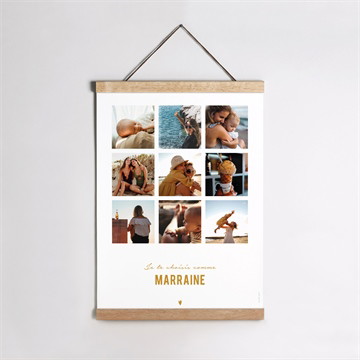 Affiche demande parrain marraine rébus marraine