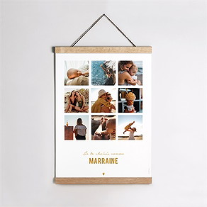 Affiche demande parrain marraine rébus marraine