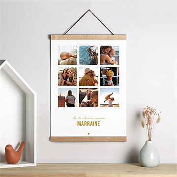 Affiche demande parrain marraine rébus marraine - Mise en situation