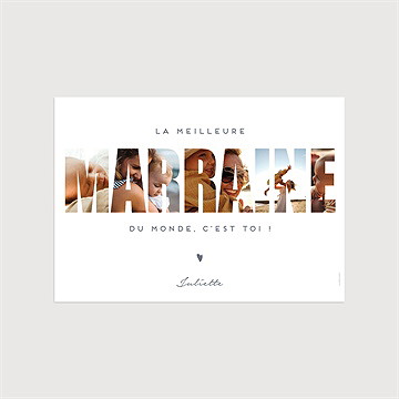 Affiche demande parrain marraine avec amour - Mise en situation