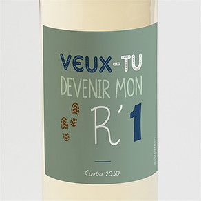 Étiquette de bouteille demande parrain marraine rébus parrain