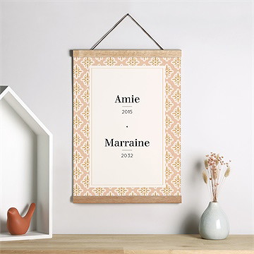Affiche demande parrain marraine d'amie à marraine - Mise en situation