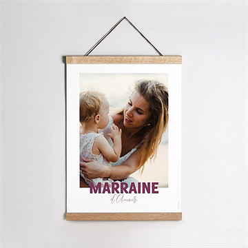 Affiche demande parrain marraine imprimé léopard - Mise en situation