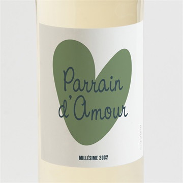 Étiquette de bouteille demande parrain marraine parrain d’amour