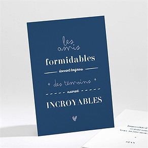 Carte demande témoin amis formidables
