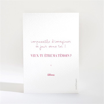Carte demande témoin témoins incroyables - Dos de la carte