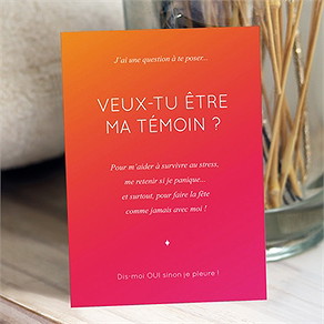 Carte demande témoin meilleure amie