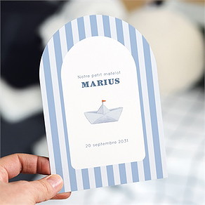 Faire-part naissance bateau marin