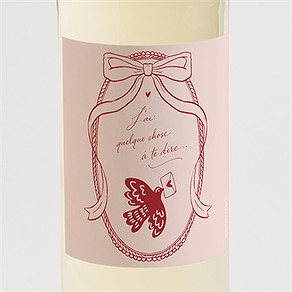 Étiquette de bouteille demande témoin vintage romantique