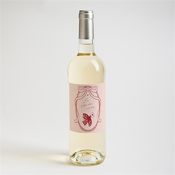 Étiquette de bouteille demande témoin vintage romantique - Mise en situation