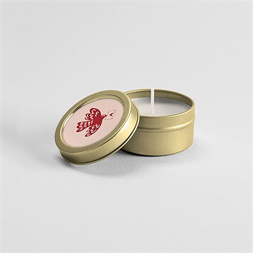 Bougie demande témoin vintage romantique - Mise en situation