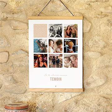 Affiche témoin vintage romantique - Mise en situation