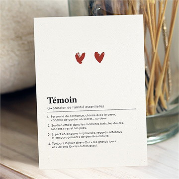 Carte demande témoin définition témoin