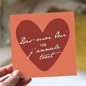 Carte demande témoin touche d'humour