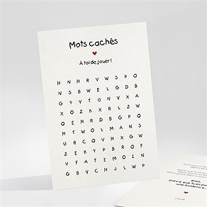 Carte demande témoin mots cachés